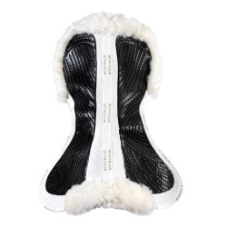 Formgedächtnis-Sattelkissen vorne und hinten erhöht Acavallo Weiß / weiß Weiß