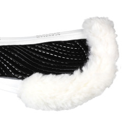 Formgedächtnis-Sattelkissen vorne und hinten erhöht Acavallo Weiß / weiß Weiß