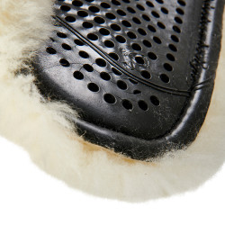 Mischsattelpad Close Contact Acavallo Classic mit vollständig integriertem Lammfell Schwarz / Natur