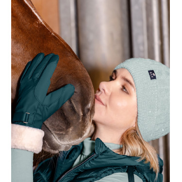 Gehäkelte Fliegenhaube ELT Rafaela Silberblau Gehäkelte Fliegenhaube ELT Rafaela Silberblau