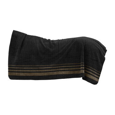 Dicke Waldhausen-Fleece-Decke Sölden Schwarz