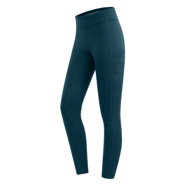 Thermo-Reitleggings ELT Rica aus Fleece-Bouclé für Damen Petrolblau