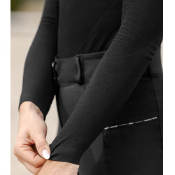 Technisches ELT-3D-Mesh-T-Shirt Richmond, langarm, Damen Schwarz