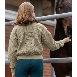 Kinder-Fleecejacke ELT Teddy Alba Beigegrau