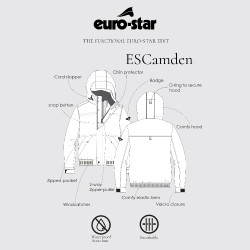 Bomberjacke Euro-Star Camden Herren Marine Marineblau