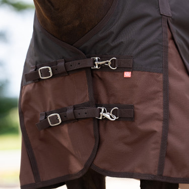 Outdoor-Decke Imperial Riding Customized High Neck 300 g Dunkelbraun / Hellbraun