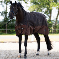 Outdoor-Decke Imperial Riding Customized High Neck 300 g Dunkelbraun / Hellbraun