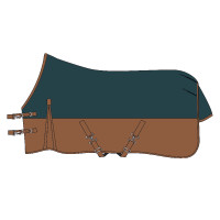 Imperial Riding Customized Outdoor-Decke ohne Halsstück Dunkelgrün / Fuchs