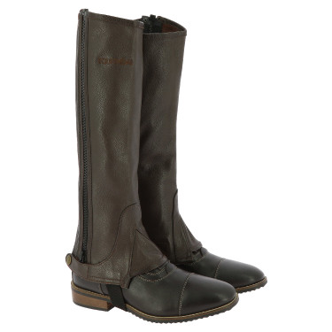 Mini-Chaps Equithème Leder Braun