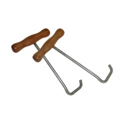 Stiefelknecht mit Haken und Holzgriff Stiefelknecht mit Haken und Holzgriff