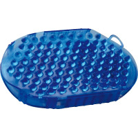 Doppelseitiger Striegel- und Massagehandschuh Königsblau