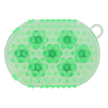 Doppelseitiger Striegel- und Massagehandschuh Grün Grün Doppelseitiger Striegel- und Massagehandschuh Grün Grün