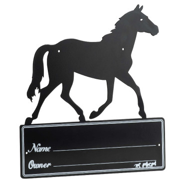 Boxschild Silhouette eines Pferdes Boxschild Silhouette eines Pferdes
