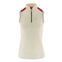 Ärmelloses Polo Equithème Jersey Ecru Beige Ärmelloses Polo Equithème Jersey Ecru Beige