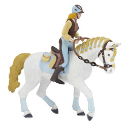 Blaue Fashion-Reiterin-Figur Papo Blaue Fashion-Reiterin-Figur Papo