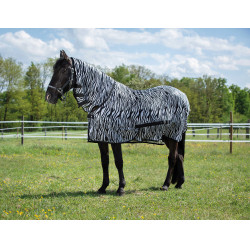 Netzdecke Riding World Combo Schwarz/weißes Zebramuster Mehrfarbig Netzdecke Riding World Combo Schwarz/weißes Zebramuster Mehrfarbig