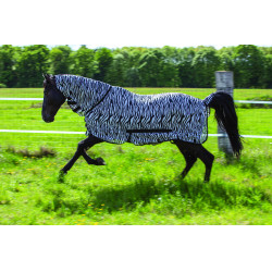 Netzdecke Riding World Combo Schwarz/weißes Zebramuster Mehrfarbig Netzdecke Riding World Combo Schwarz/weißes Zebramuster Mehrfarbig
