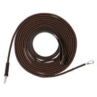 Lange Zügel Riding World Leder / Seil Havanna Braun Lange Zügel Riding World Leder / Seil Havanna Braun