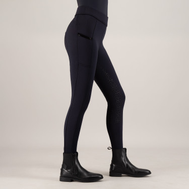 Damen-Reitleggings Imperial Riding Teddy FullGrip Marine Marineblau
