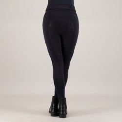 Damen-Reitleggings Imperial Riding Teddy FullGrip Marine Marineblau