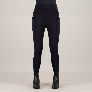 Damen-Reitleggings Imperial Riding Teddy FullGrip Marine Marineblau