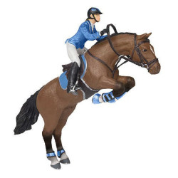 Springreiterfigur Pferd & Reiterin Papo Springreiterfigur Pferd & Reiterin Papo
