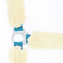 Norton Halfter Full synthetisches Lammfell Elektrisches Blau / Ecru