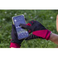 Equithème Knit Digital Handschuhe Schwarz / Pflaume