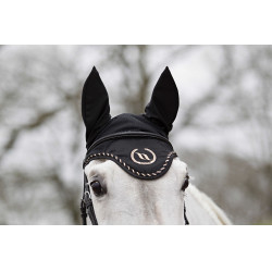 Fliegenhaube Back On Track mit Ohren Schwarz