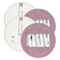 Wettbewerbsnummer Imperial Riding Glitter rund, 2er-Pack Pink Rosa Wettbewerbsnummer Imperial Riding Glitter rund, 2er-Pack Pink Rosa