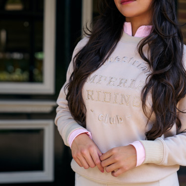 Damenpullover Imperial Riding Joyce Grau / Sand