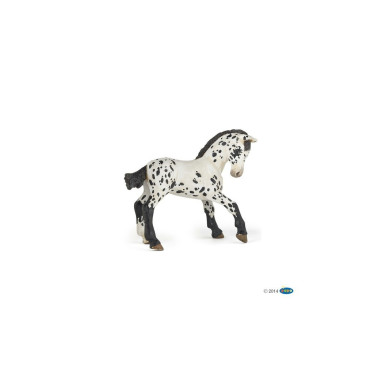 Schwarzes Appaloosa-Fohlen Figur Papo