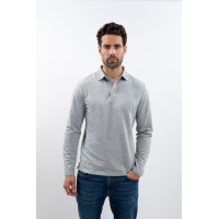 Poloshirt Harcour Malik Meliertes Grau