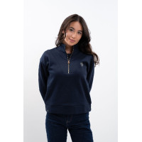 Zip-Sweatshirt Harcour x Versailles Louise Marine Marineblau Zip-Sweatshirt Harcour x Versailles Louise Marine Marineblau