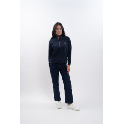 Zip-Sweatshirt Harcour x Versailles Louise Marine Marineblau