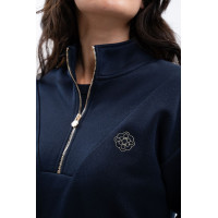 Zip-Sweatshirt Harcour x Versailles Louise Marine Marineblau Zip-Sweatshirt Harcour x Versailles Louise Marine Marineblau