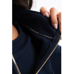 Zip-Sweatshirt Harcour x Versailles Louise Marine Marineblau