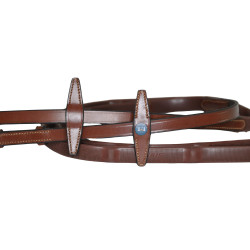 Gummizügel T de T mit Stoppern Tabak Braun