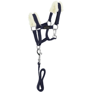Mini-Halfter + Führstrick Pony Academy Marine Marineblau