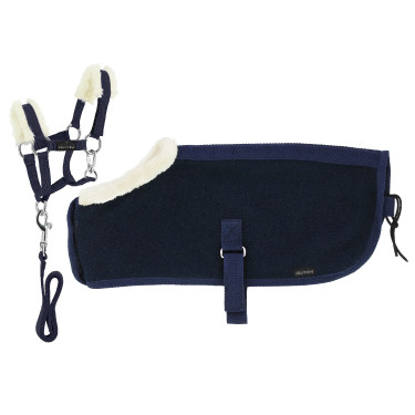 Set Mini Halfter + Decke Pony Academy Marine Marineblau