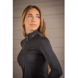 Poloshirt Pénélope Techpy Schwarz