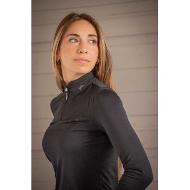 Poloshirt Pénélope Techpy Schwarz