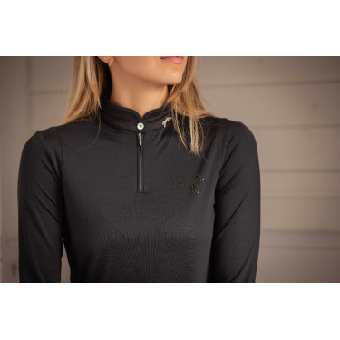 Poloshirt Pénélope Techpy Schwarz