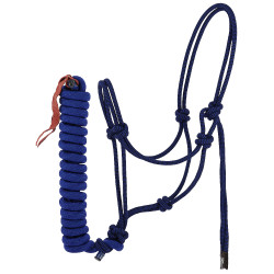 Knotenhalfter + Führstrick Norton Duo Blau / Schwarz Knotenhalfter + Führstrick Norton Duo Blau / Schwarz