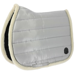 Satteldecke Je t'aime Equithème Studio Silberfarben Grau