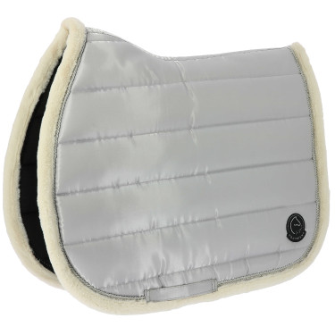 Satteldecke Je t'aime Equithème Studio Silberfarben Grau