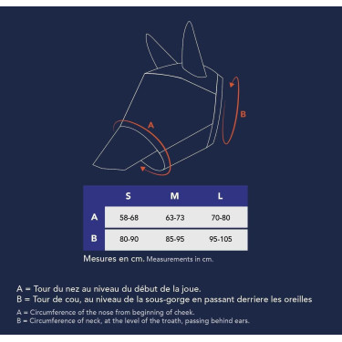 Anti-Fliegen- und UV-Schutzmaske Pro Series Extra Schwarz