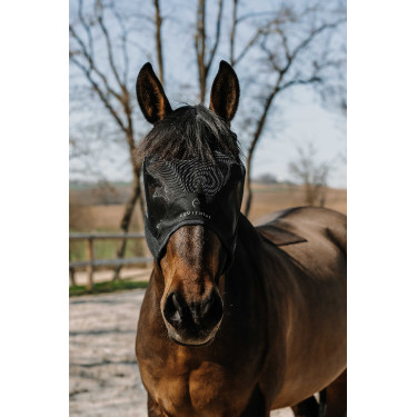 Anti-Fliegen-UV-Maske Equithème Mesh S/O Schwarz Anti-Fliegen-UV-Maske Equithème Mesh S/O Schwarz