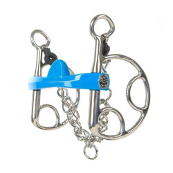 Spanisches Gebiss Metalab Flexi Halbmond Blau