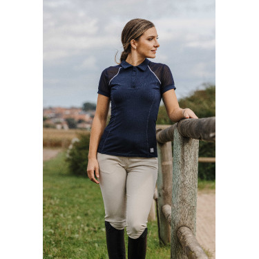 Polo Equithème Originals Agathe Marine Marineblau